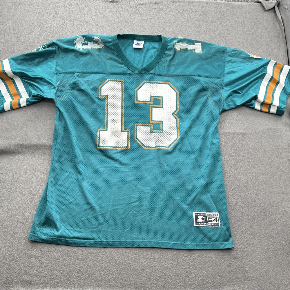 Vintage Miami Dolphins Jersey Mens 2XL Green NFL Football Dan Marino Starter 90s